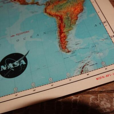 1968 Apollo Tracking Network, National Aeronautics and Space administration, Map
