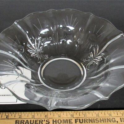 Large Vintage Fostoria Bowl With Beacon Cutting, 11