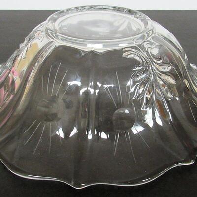 Large Vintage Fostoria Bowl With Beacon Cutting, 11