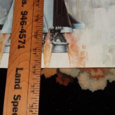#31F Nasa Facts Poster - Saturn V - Rocket Ship Poster (damaged)