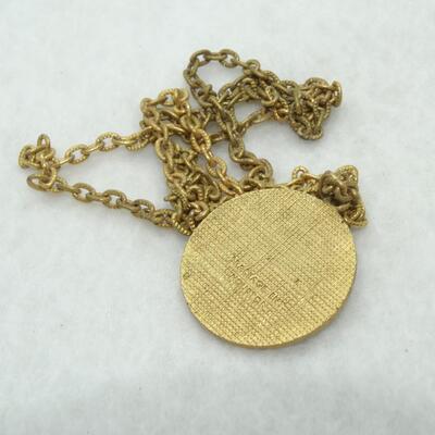 Apollo XVII Mission Gold Tone Chain Pendant Charm