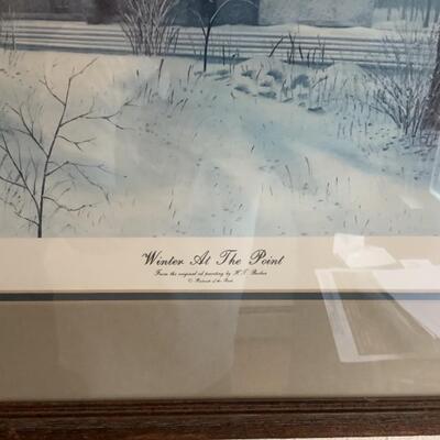 M743 Signed and Numbered Print by H.T. Baker â€œWinter at the Pointâ€