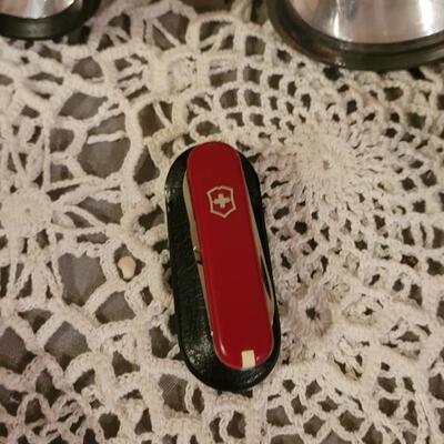 Lot 186: Vintage Flashlights, Bungee Tie Downs  and small Swiss Army Knife