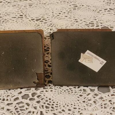 Lot 191: Vintage Marshall Studios Walnut & Tile Bookends