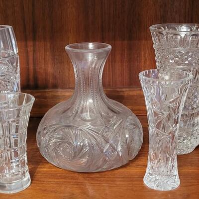 Lot 195: Crystal Vase Lot