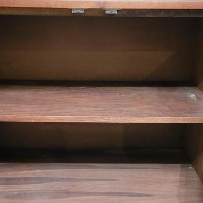 Lot 197: Mid Century Modern FOUNDERS American Walnet China Cabinet (2 pieces)