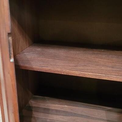 Lot 197: Mid Century Modern FOUNDERS American Walnet China Cabinet (2 pieces)
