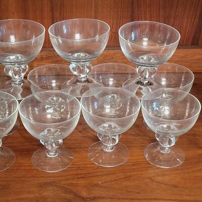 Lot 199: Vintage Stemware Small & Large and Matching Candy Dish