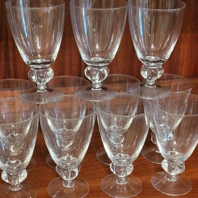 Lot 199: Vintage Stemware Small & Large and Matching Candy Dish