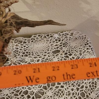 Lot 201: Vintage Wood with Dried Floral and Bird