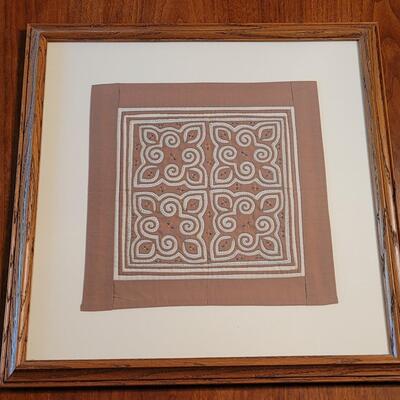 Lot 202: Vintage Framed Quilting Square