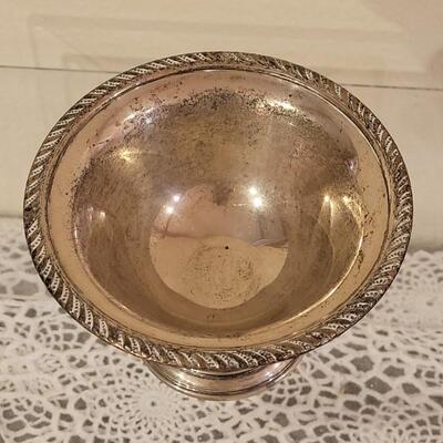 Lot 207: Vintage Weighted Sterling Candy Dish