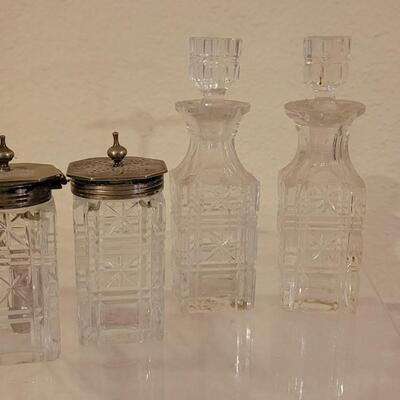 Lot 209: Antique 1800's EPNS & Crystal Cruet Set