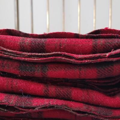 Lot 212: Vintage Red & Green Plaid PENDLETON Blanket