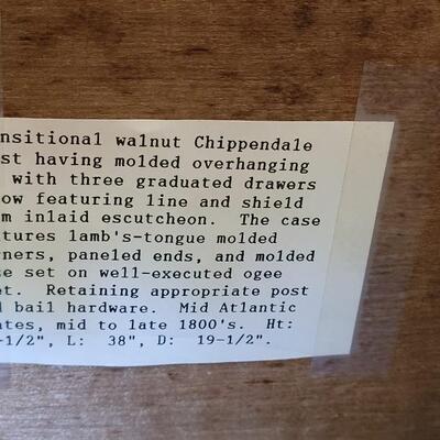 Lot 215: Transition Walnut Chippendale Dresser