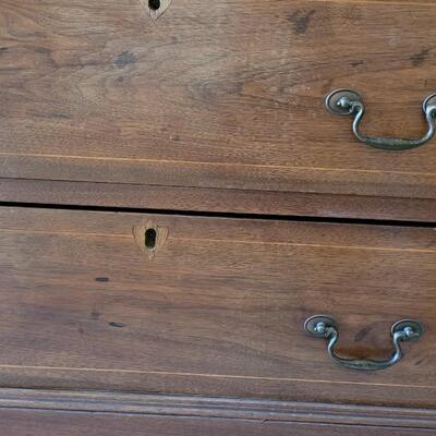 Lot 215: Transition Walnut Chippendale Dresser