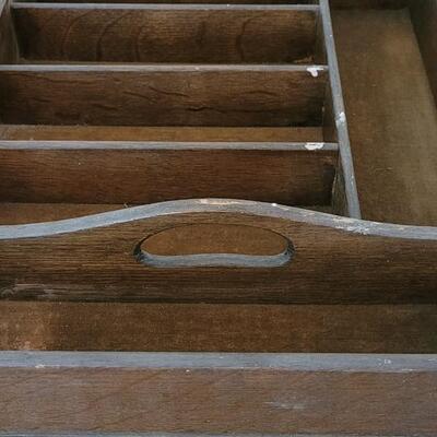 Lot 216: Antique Primitive Wood Utensils - Tools Box