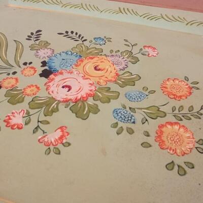 Lot 220: Vintage Hand painted in Occupied JapanWood Tray