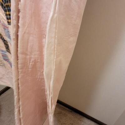 Lot 222: Antique Handmade Quilt- has some discoloration consistent with age