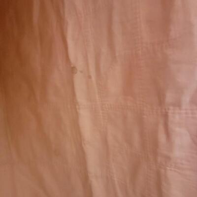 Lot 222: Antique Handmade Quilt- has some discoloration consistent with age