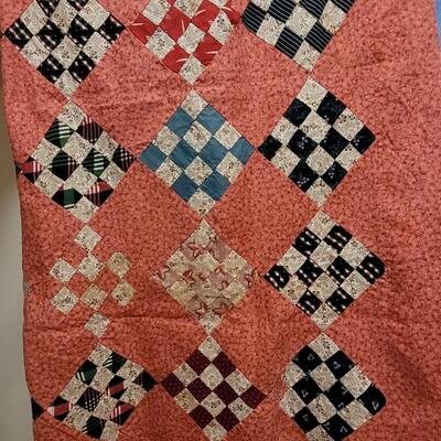 Lot 223: (2) Vintage Quilts - both need backing