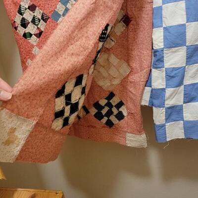 Lot 223: (2) Vintage Quilts - both need backing