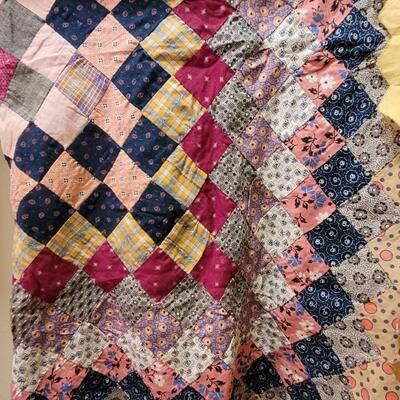 Lot 224: (2) Vintage Quilt Tops - Both need Backing