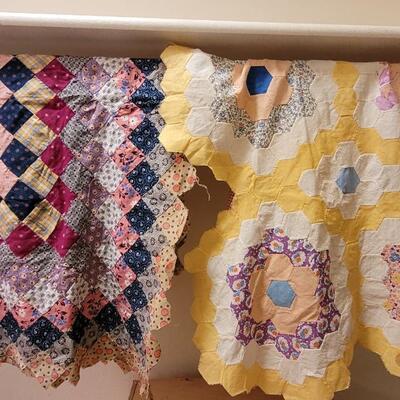 Lot 224: (2) Vintage Quilt Tops - Both need Backing