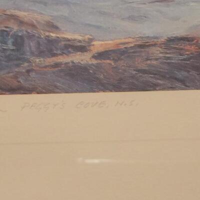 Lot 225: Vintage Print "Sentinel of the Sea" by deGarthe -Nova Scotia-  Hand Signed and Titled
