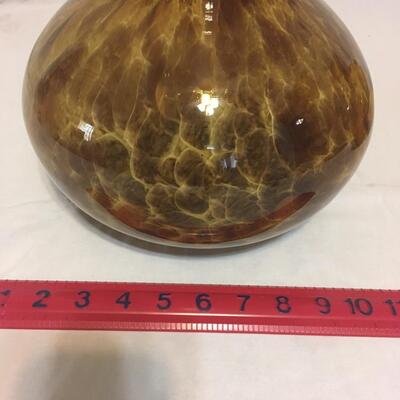 Vintage hand blown Italian Amber vase