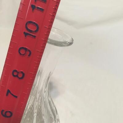 Vintage wine liquor decanter glass clear teardrop shaped diamond design with glass stopper