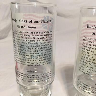 Vintage Glasses 1973 Flags of The Nation National Flag Founation
