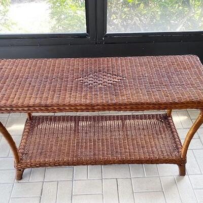LOT#12P: Wicker Hall Table
