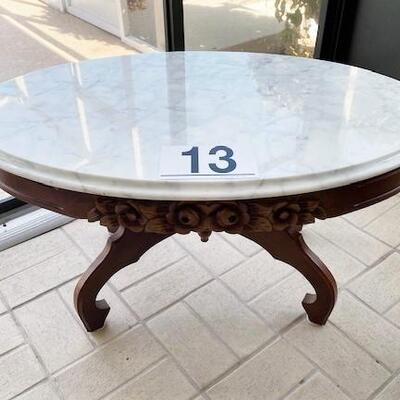 LOT#13P: Victorian Style Marble Top Table