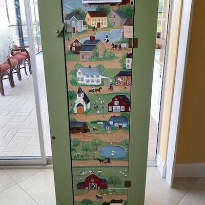 LOT#22D: Signed Hand Painted Cabinet