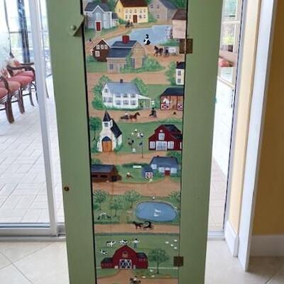 LOT#22D: Signed Hand Painted Cabinet