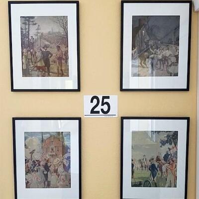 LOT#25D: Series of Early Colonial Prints Lot #1