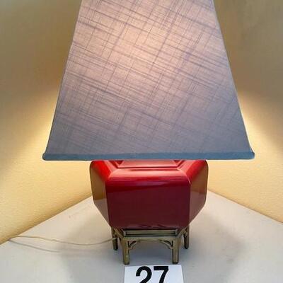 LOT#27D: Asian Style Monochrome Lamp