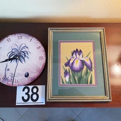 LOT#38D: Embroidered Iris and Clock Lot