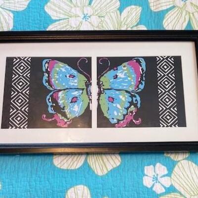 LOT#46B1: Contemporary Butterfly Print