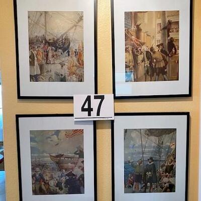 LOT#47H: Series of Early Colonial Prints Lot #2