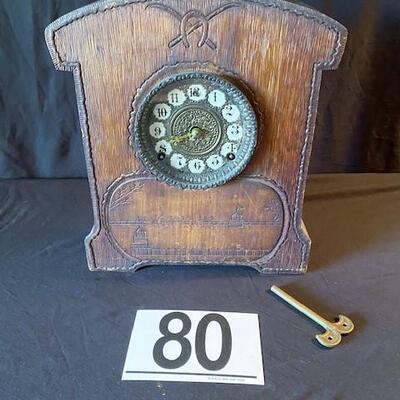 LOT#80D: Arts and Crafts Style Corsey Clock