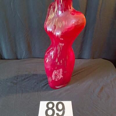 LOT#89D: Murano Style Bust Vase