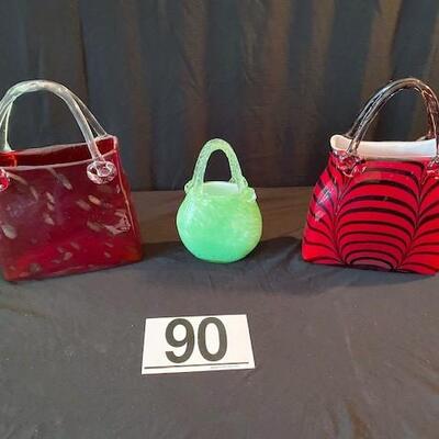 LOT#90D: Art Glass Purse Lot