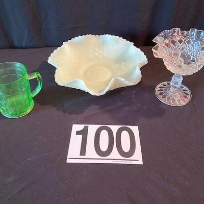 LOT#100D: Fenton and Anchor Hocking Lot