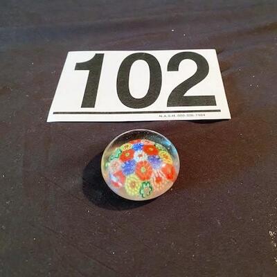 LOT#102D: Vintage Millefiori Paperweight