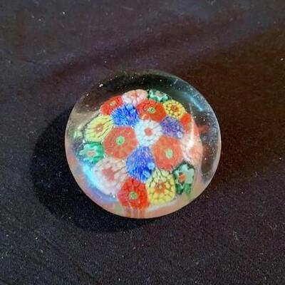 LOT#102D: Vintage Millefiori Paperweight