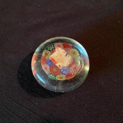 LOT#102D: Vintage Millefiori Paperweight