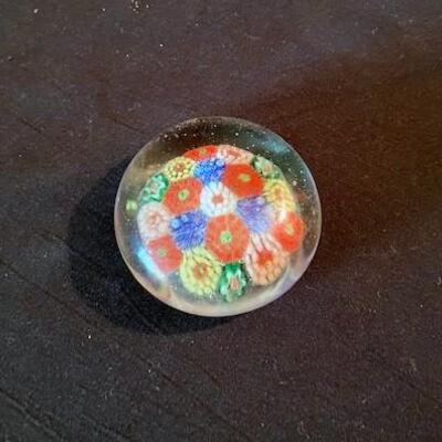 LOT#102D: Vintage Millefiori Paperweight