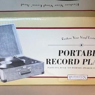 LOT#108D: Restoration Hardware Portable Record Player